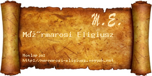 Mármarosi Eligiusz névjegykártya